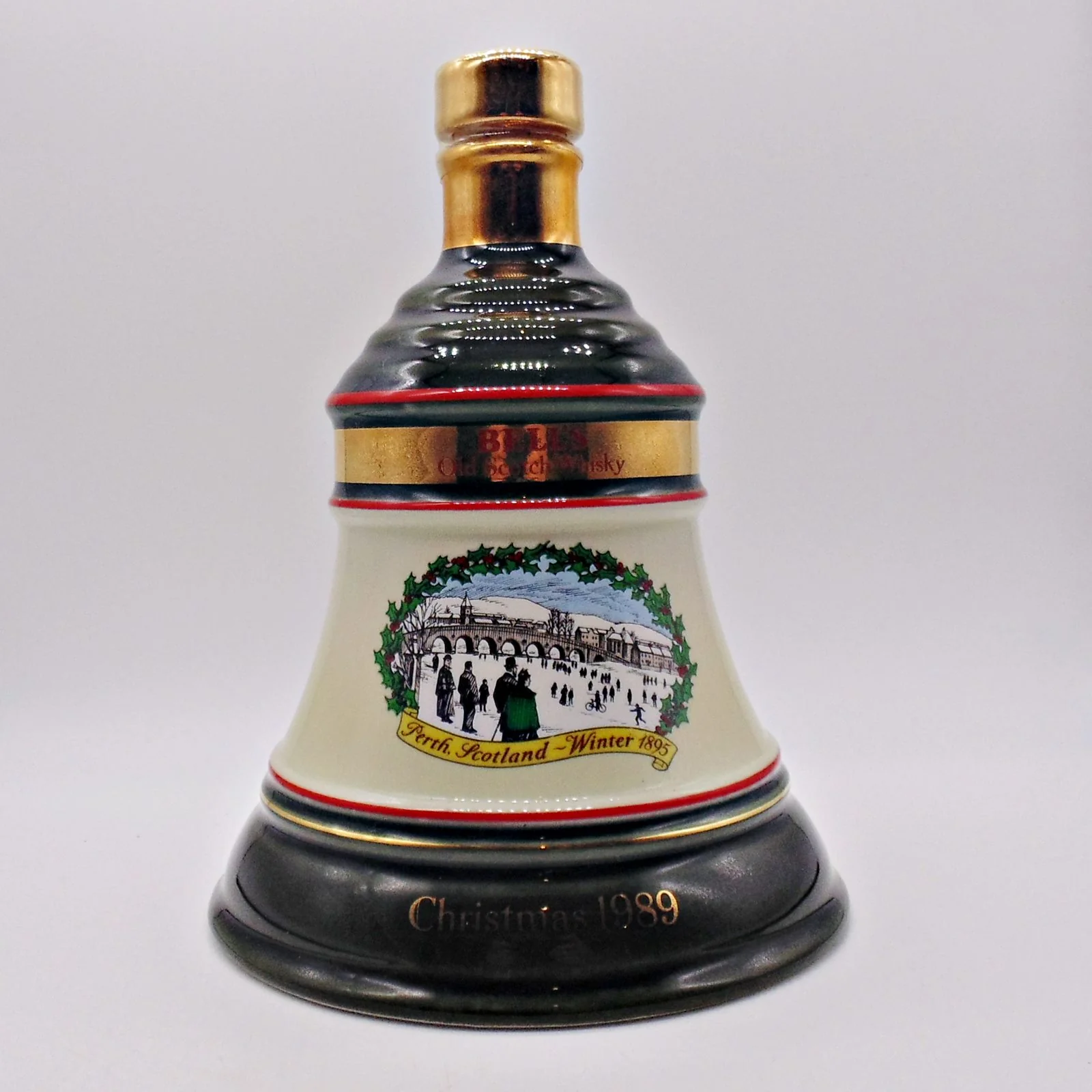 Bell's Christmas 1989 Porcelain Decanter - Image 2