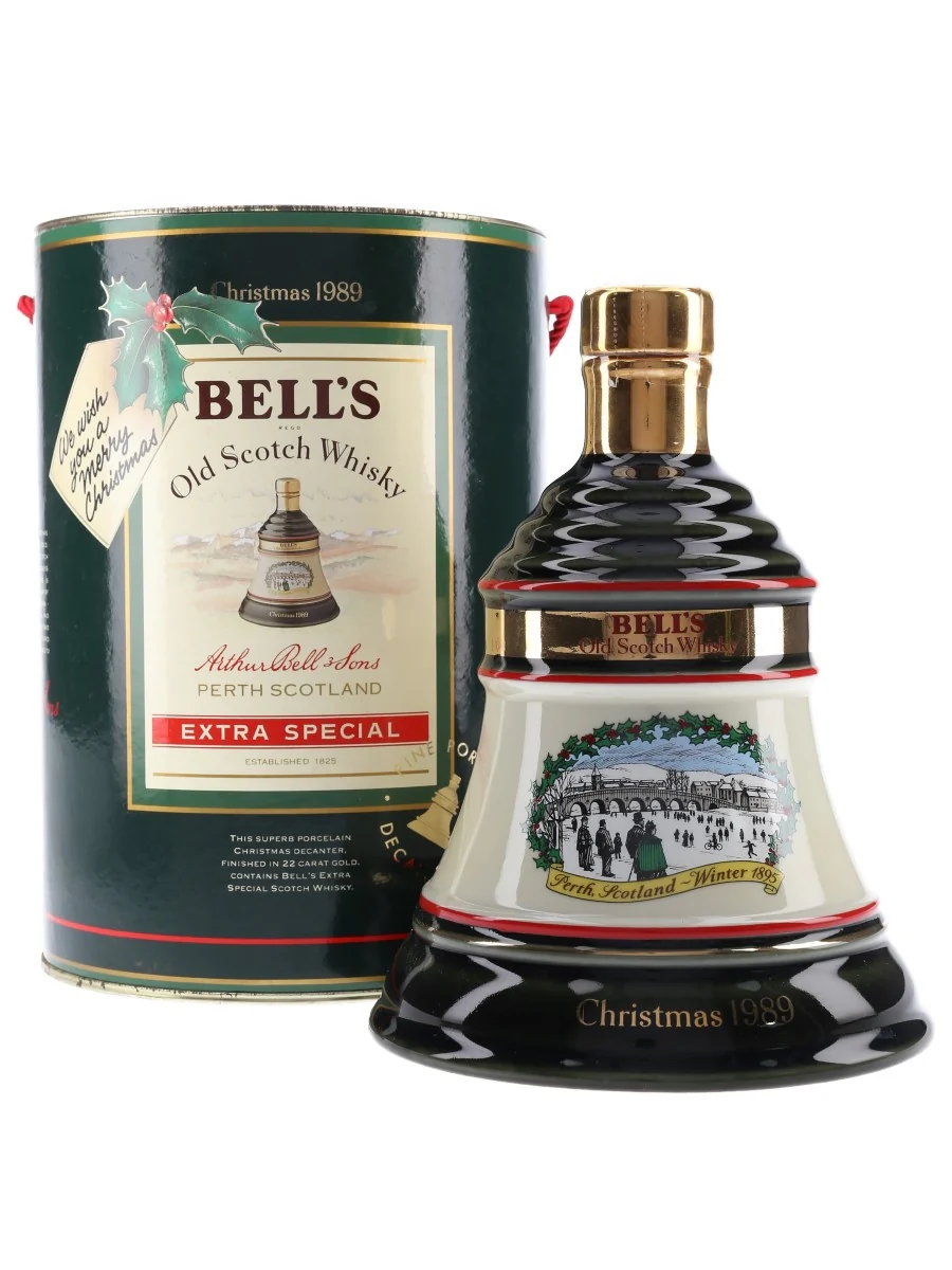 Bell's Christmas 1989 Porcelain Decanter - Image 3