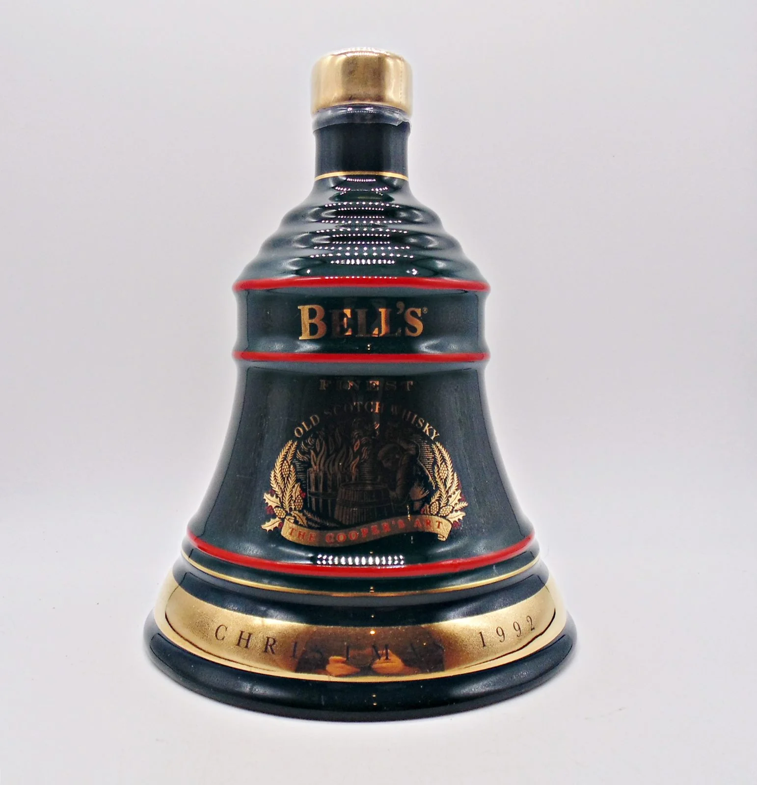 Bell's Christmas 1992 Porcelain Decanter