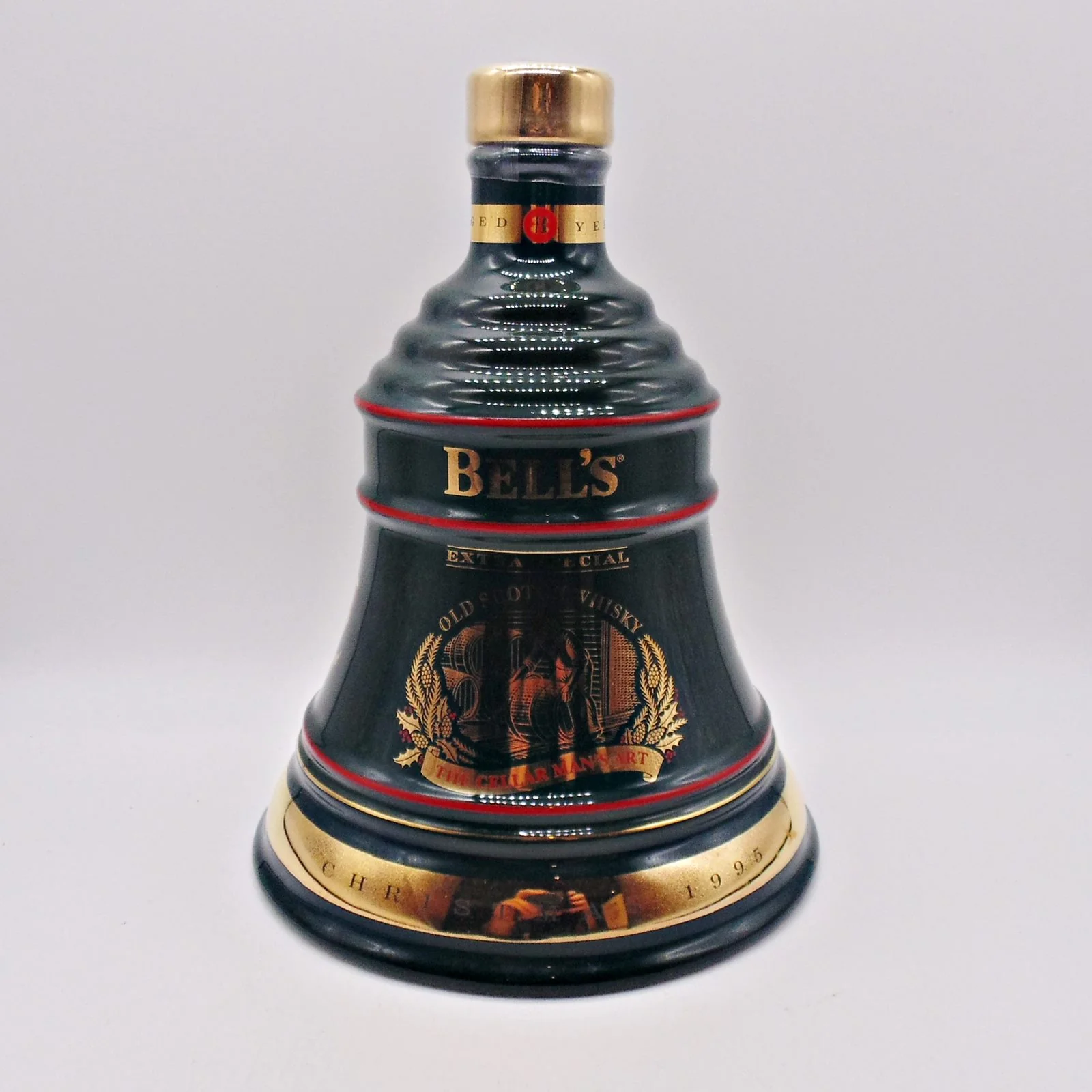 Bell's Christmas 1995 Porcelain Decanter