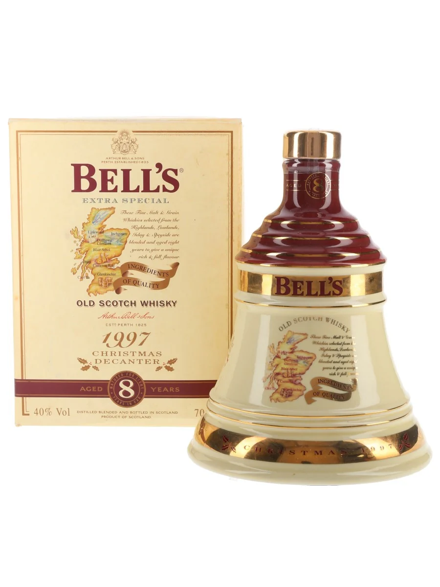 Bell's Christmas 1997 Porcelain Decanter - Image 4
