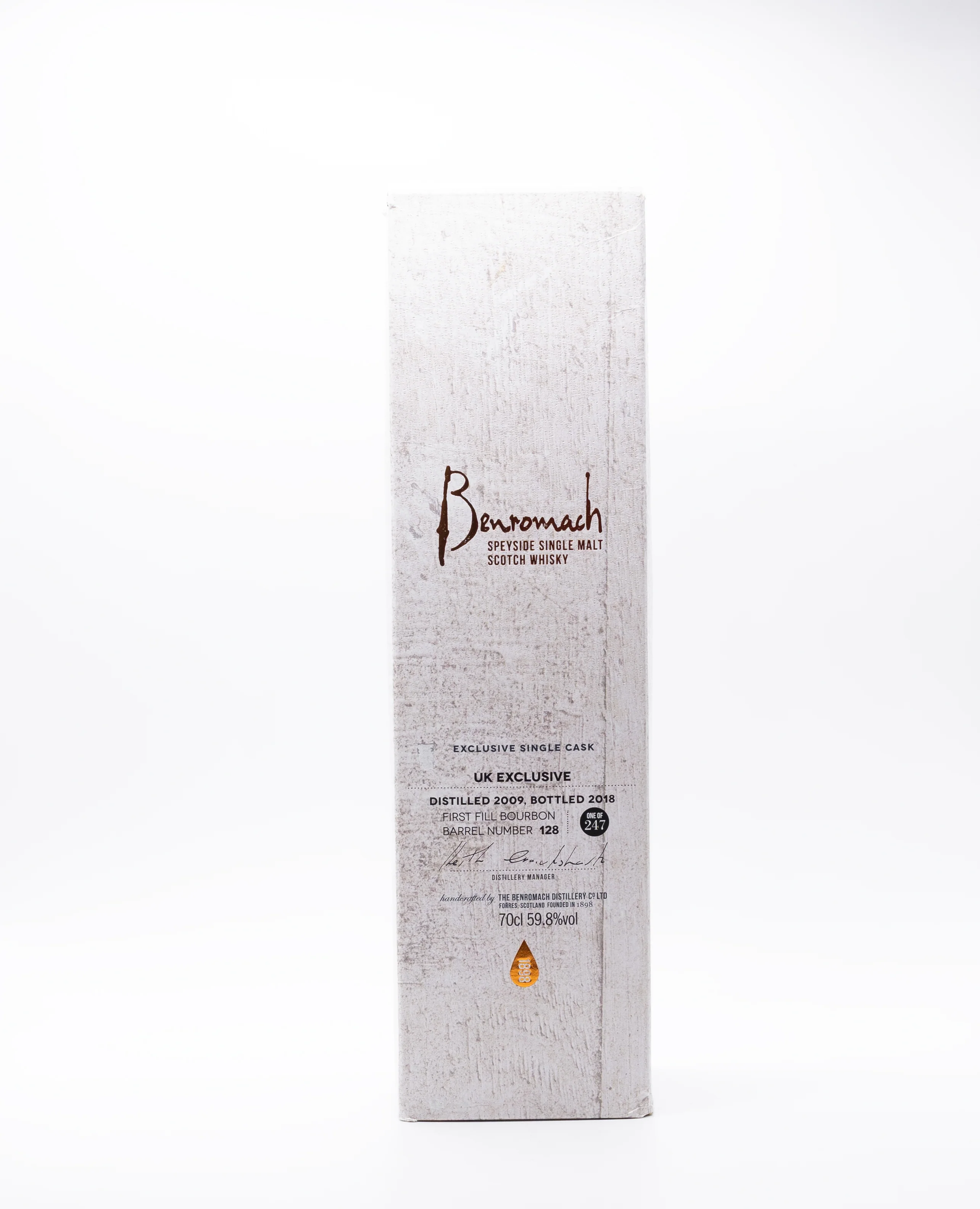 Benromach Single Cask 2009 9 Year Old First Fill Bourbon - Image 3