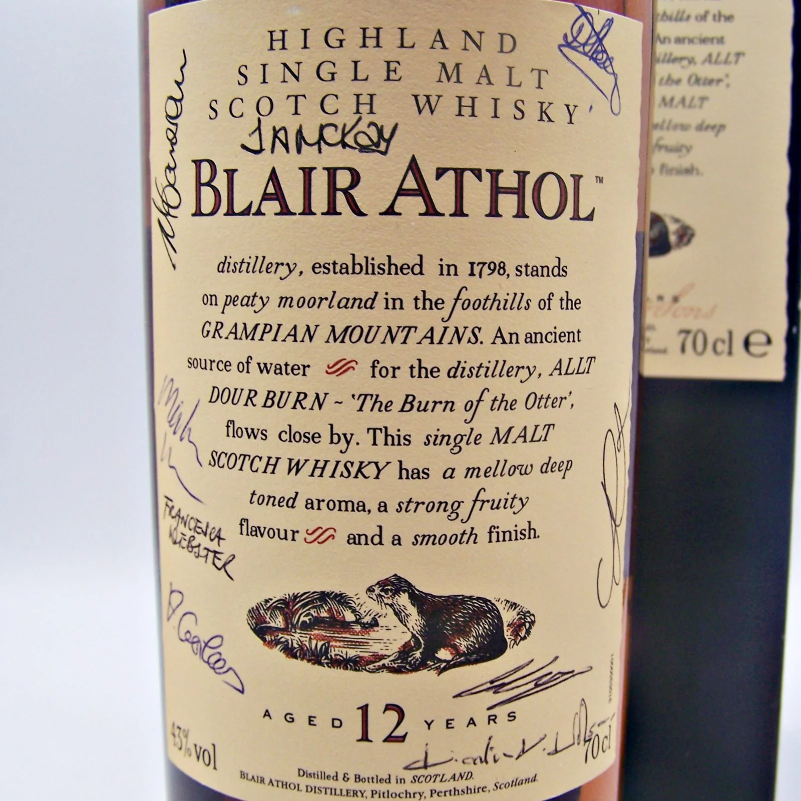 Blair Athol 12 Year Old Distillery Signed Bottle - Image 3