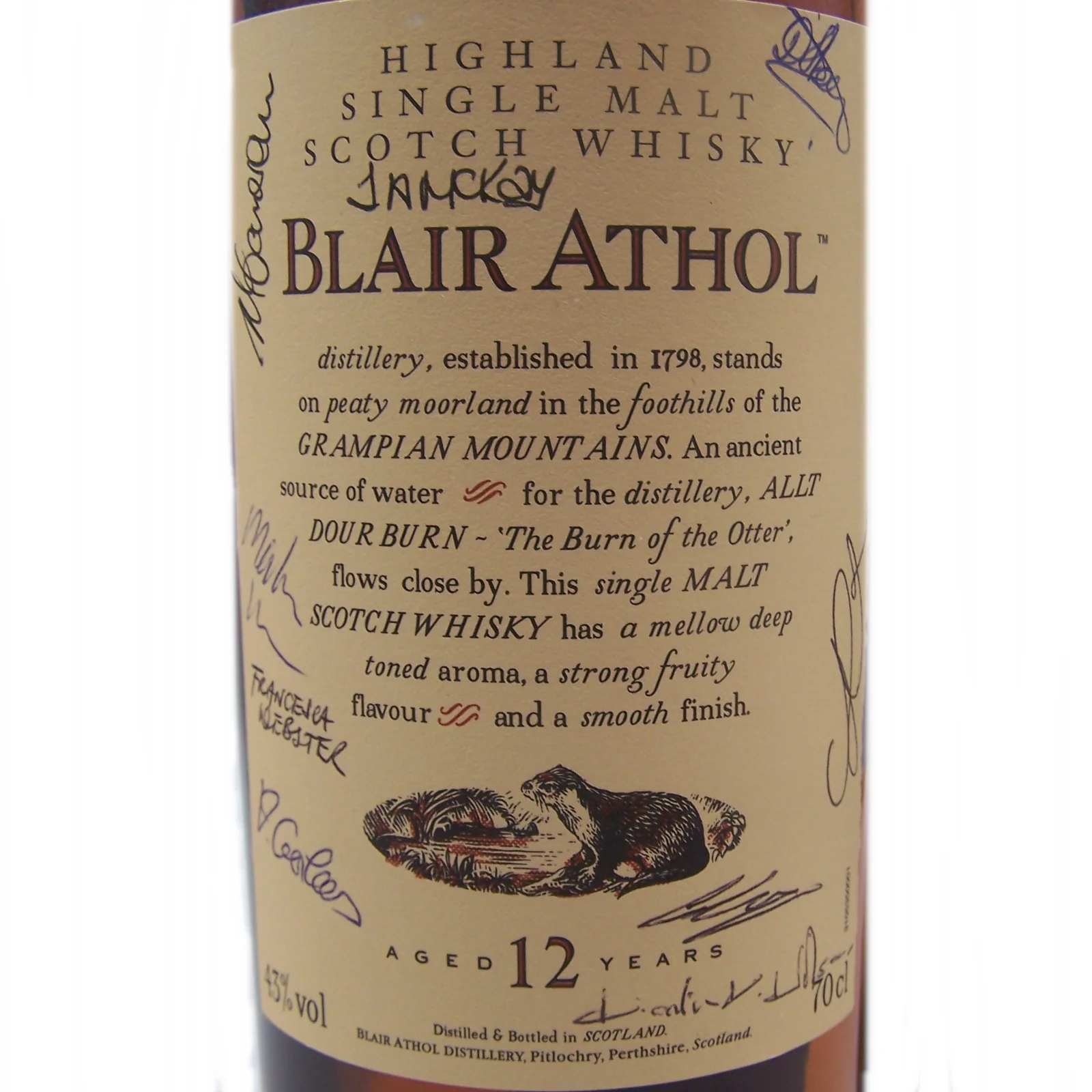 Blair Athol 12 Year Old Distillery Signed Bottle - Image 4