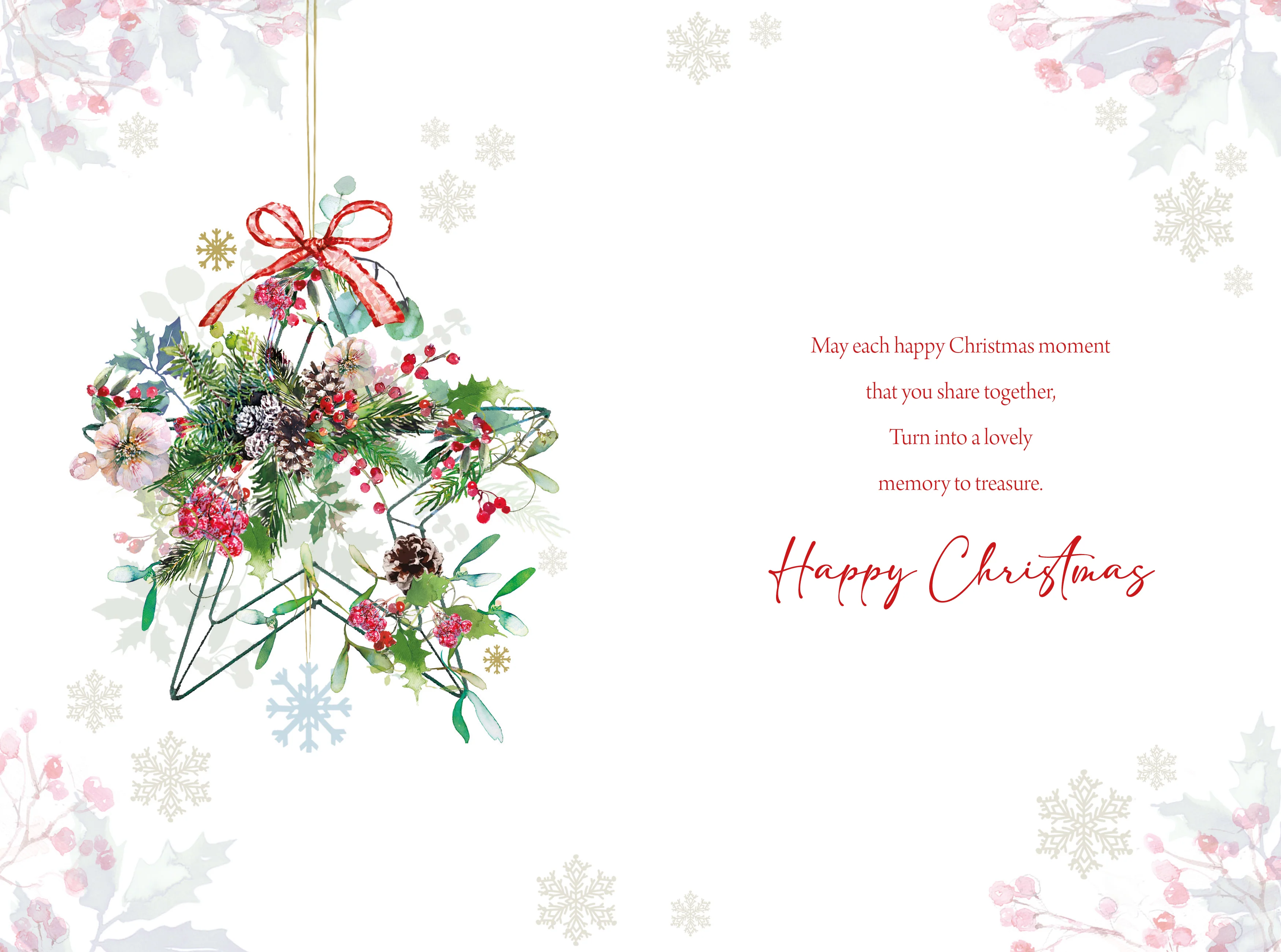 Couple Flower Christmas Card - Image 2