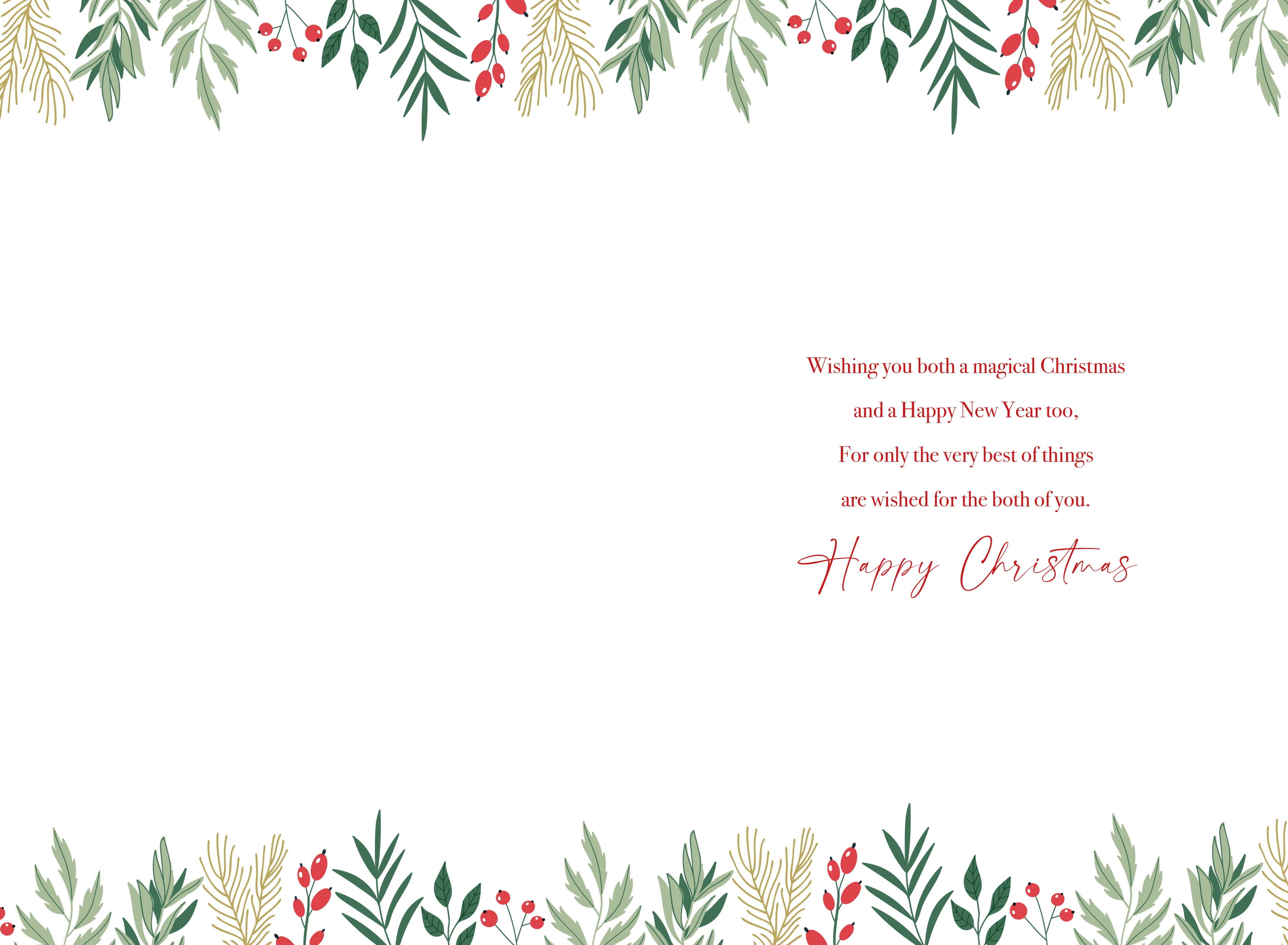 Couple Flower Christmas Card - Image 4