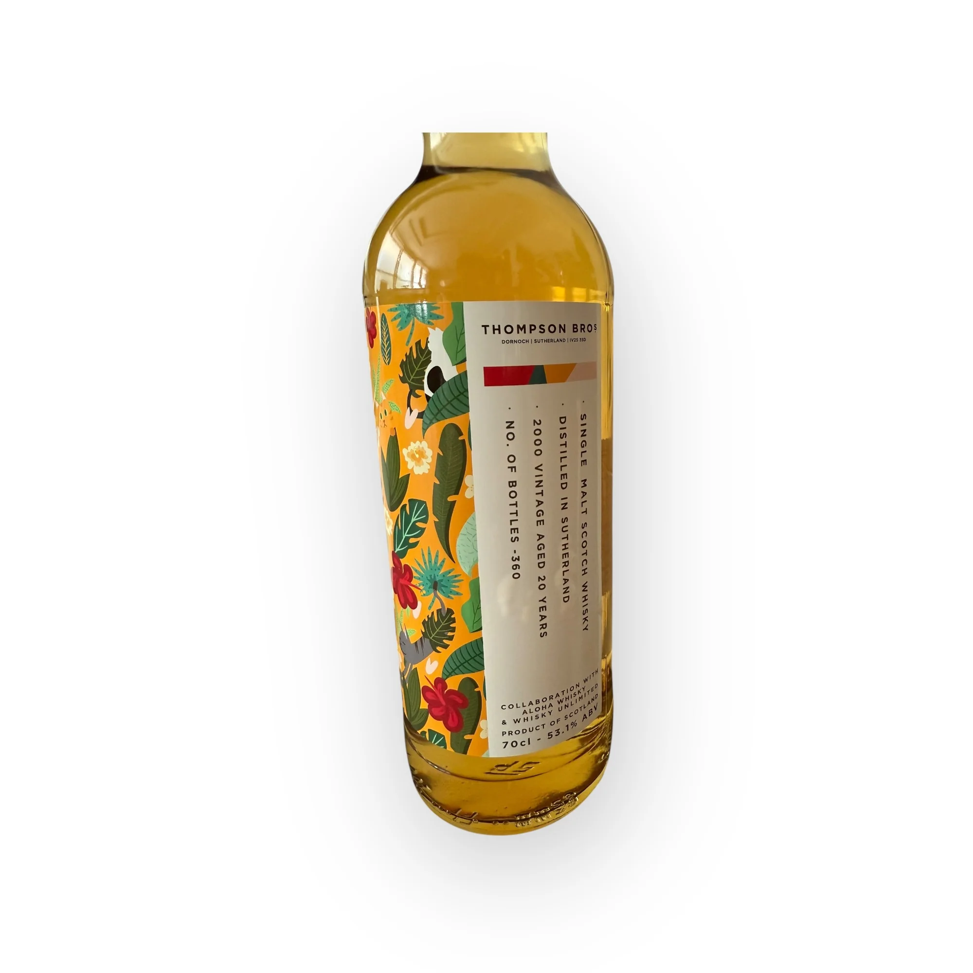 Distilled in Sutherland (Clynelish) - 20 Year Old (2000) Thompson Brothers (Aloha Whisky & Whisky Unlimited) - Image 4