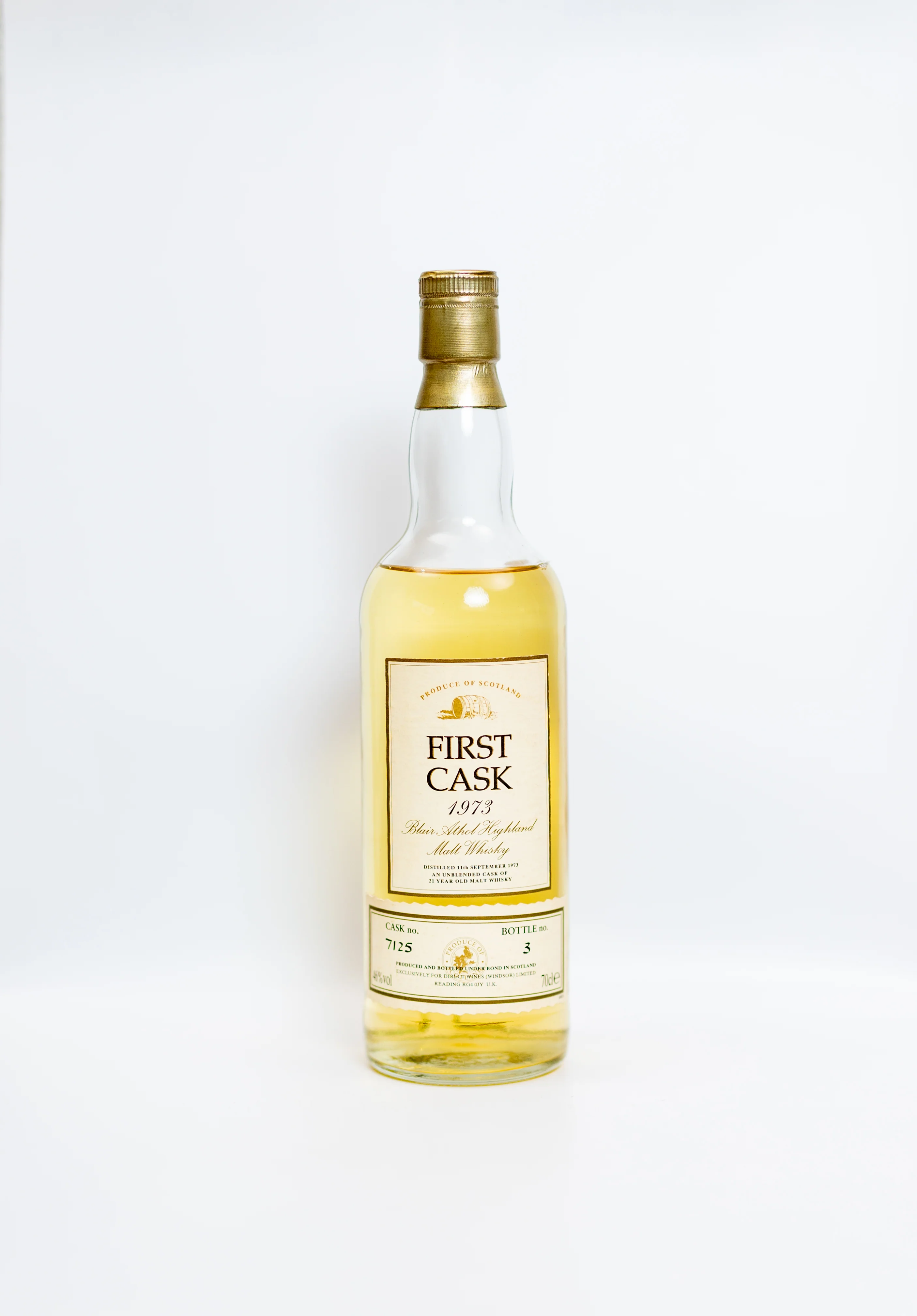 Blair Athol First Cask 1973 - 21 Year Old - Bottle NO. 3