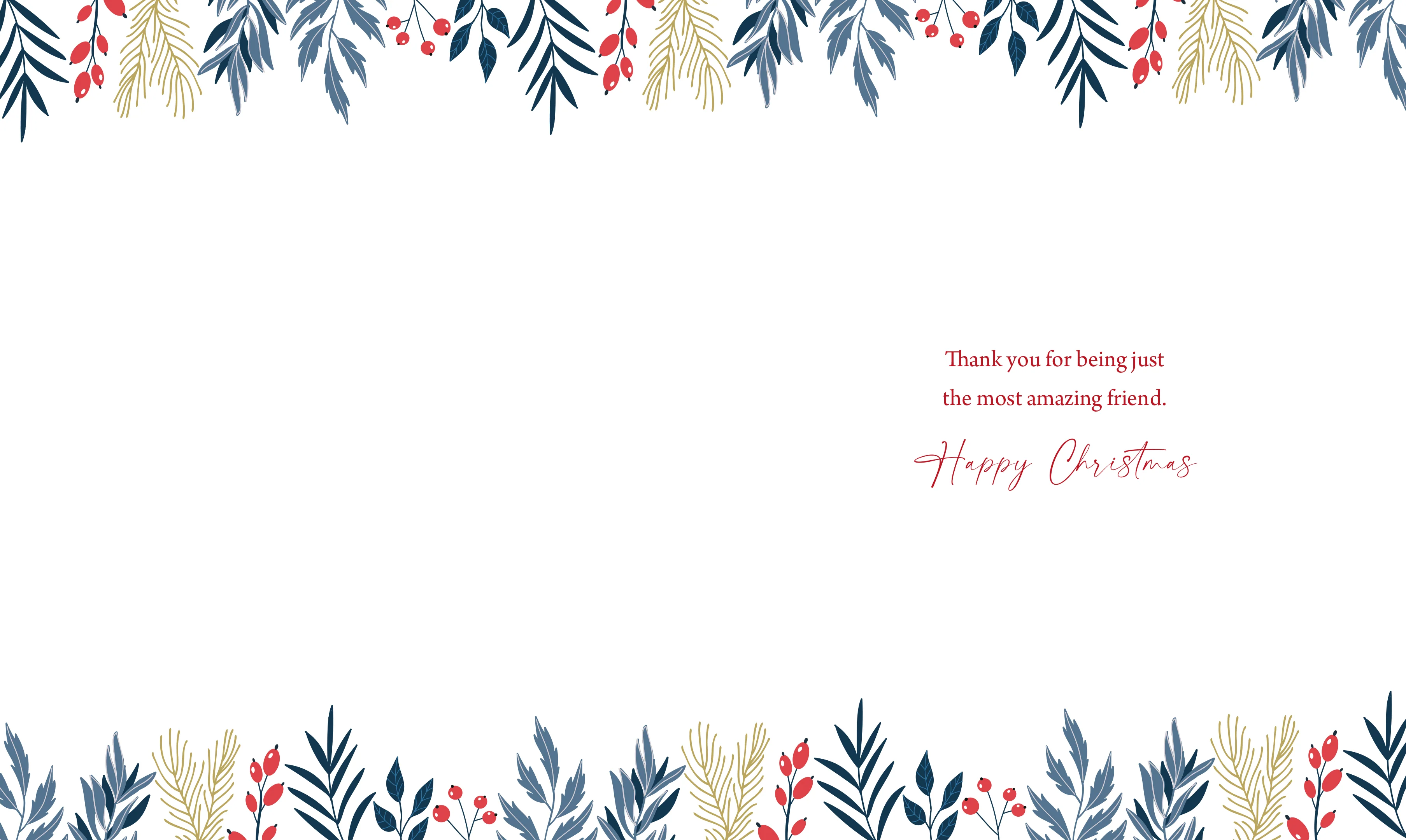 Friends Red Christmas Card