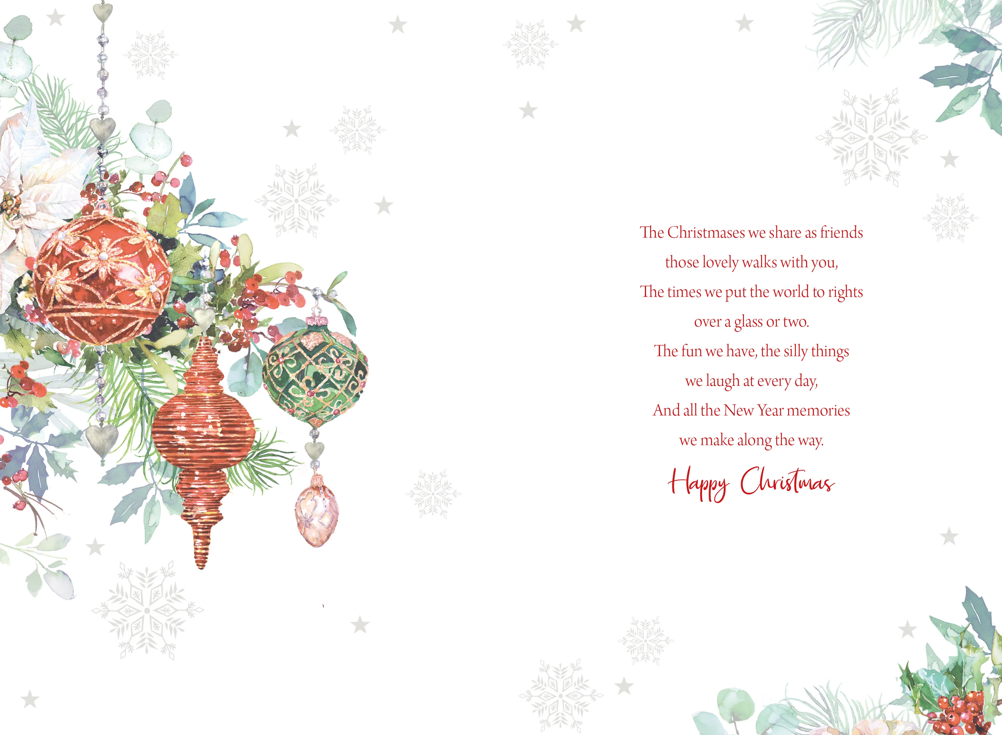 Friends Red Christmas Card - Image 2
