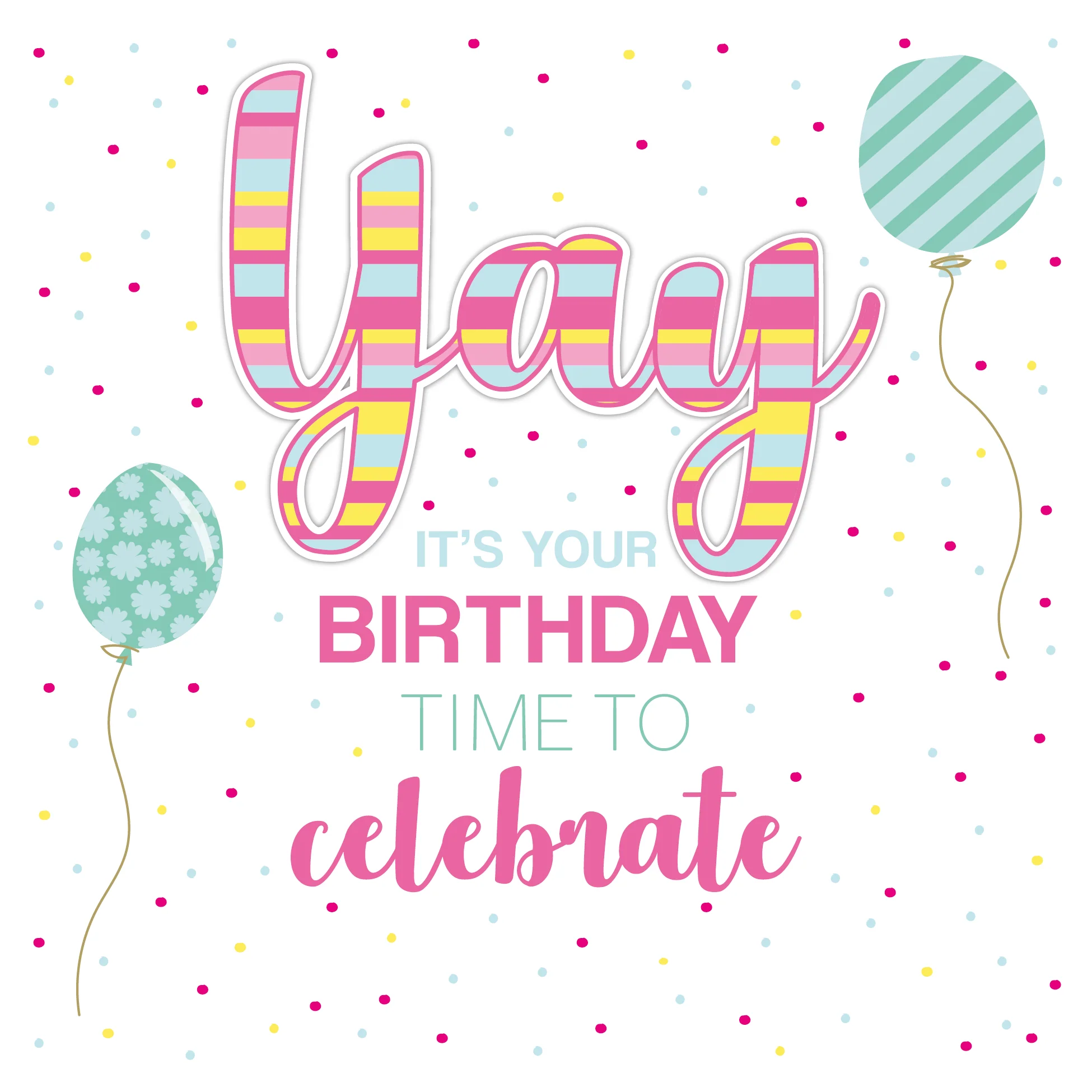 Girl Pink Birthday Card