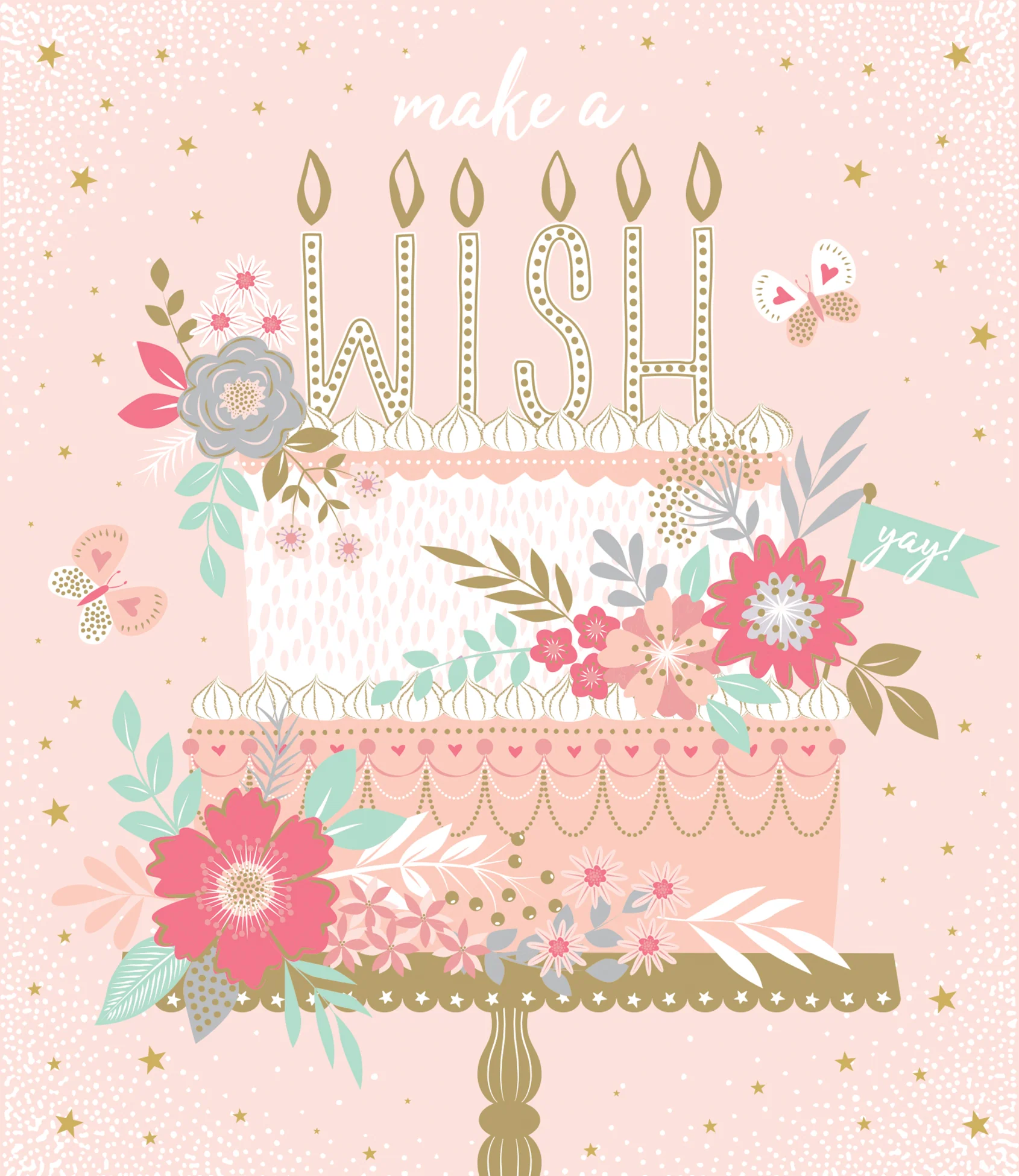 Girls Rose Birthday Card