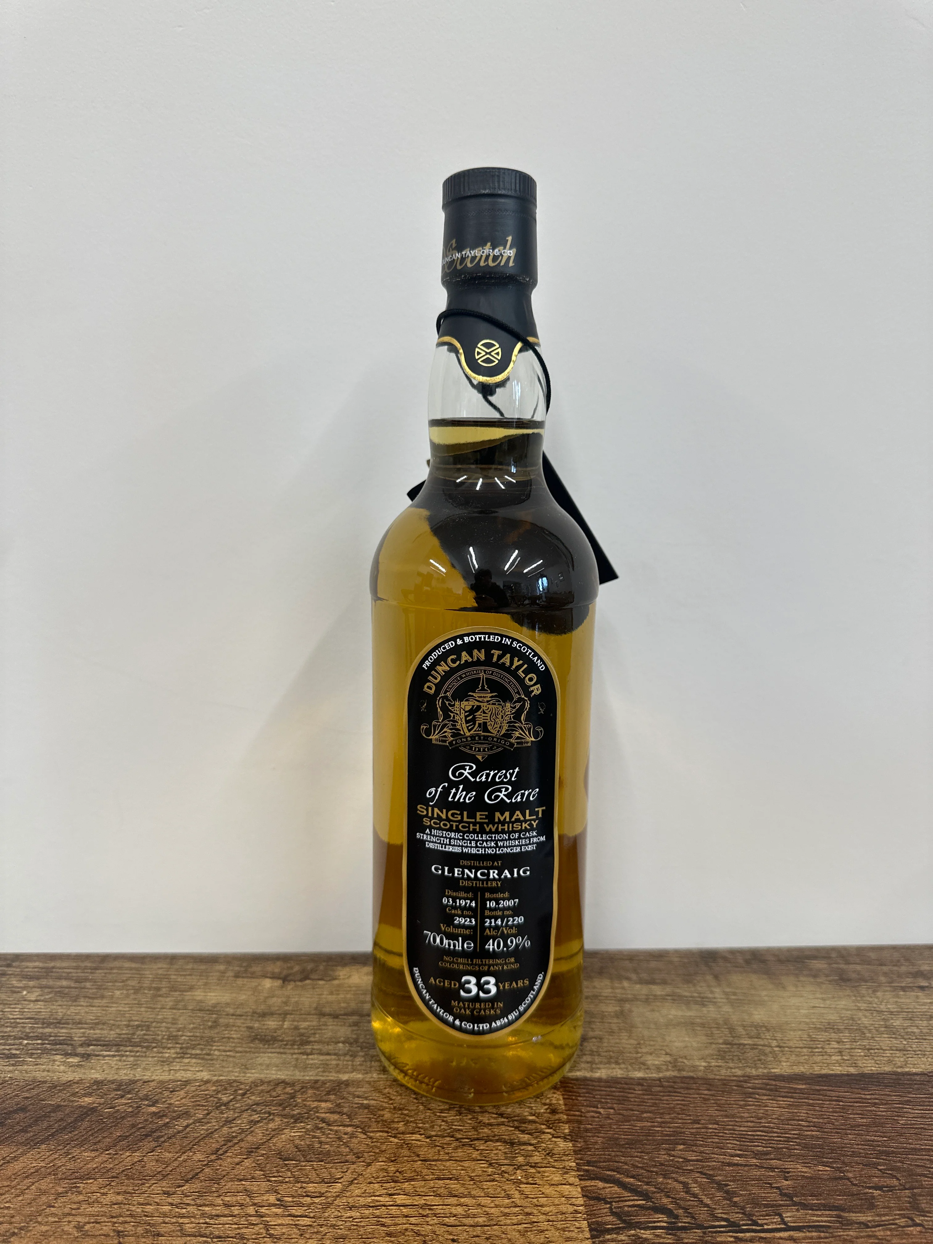 GlenCraig 33 Year Old Duncan Taylors - Image 4