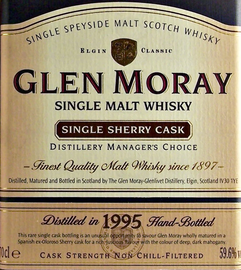 Glen Moray 1995 Single Sherry Cask - Image 3