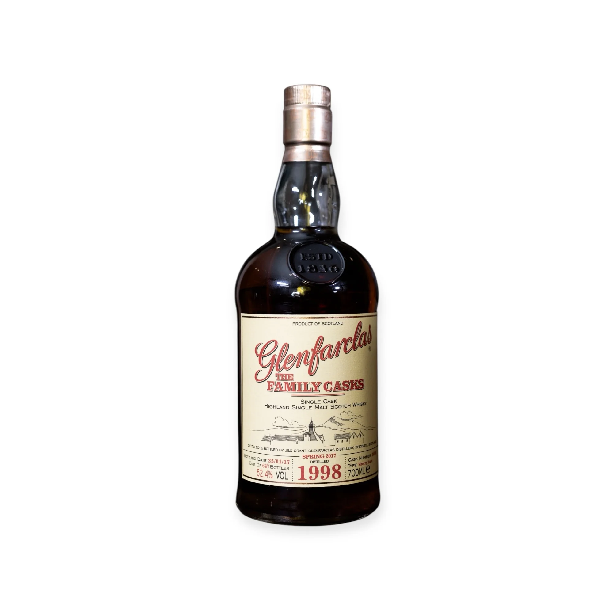 Glenfarclas 1998 Family Cask #1698 / Spring 2017 - Image 4