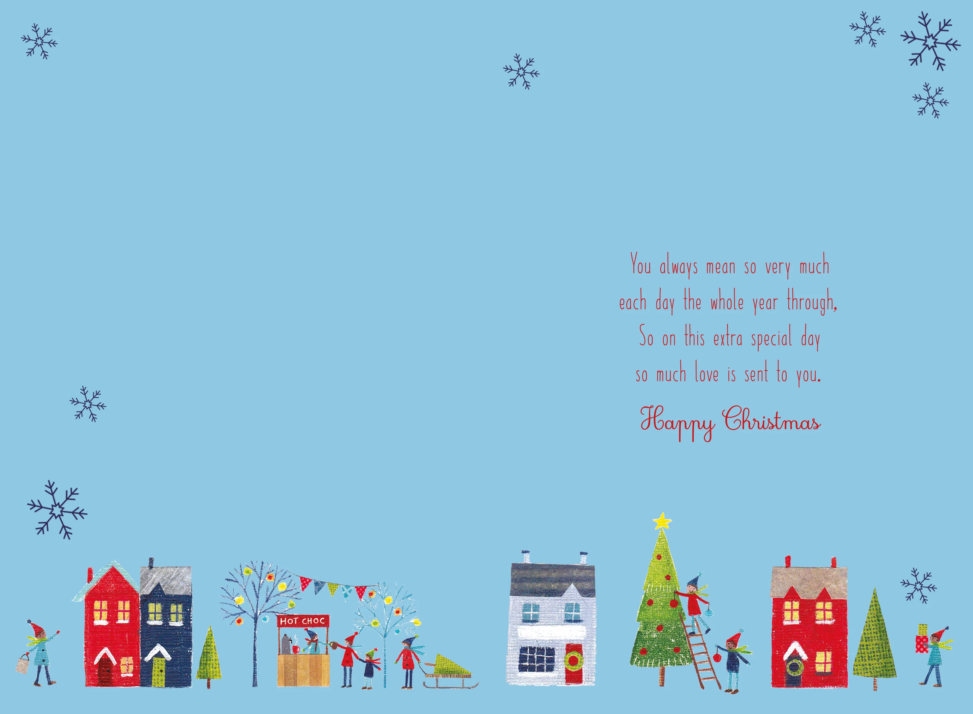 Grandsons Cyan Christmas Card