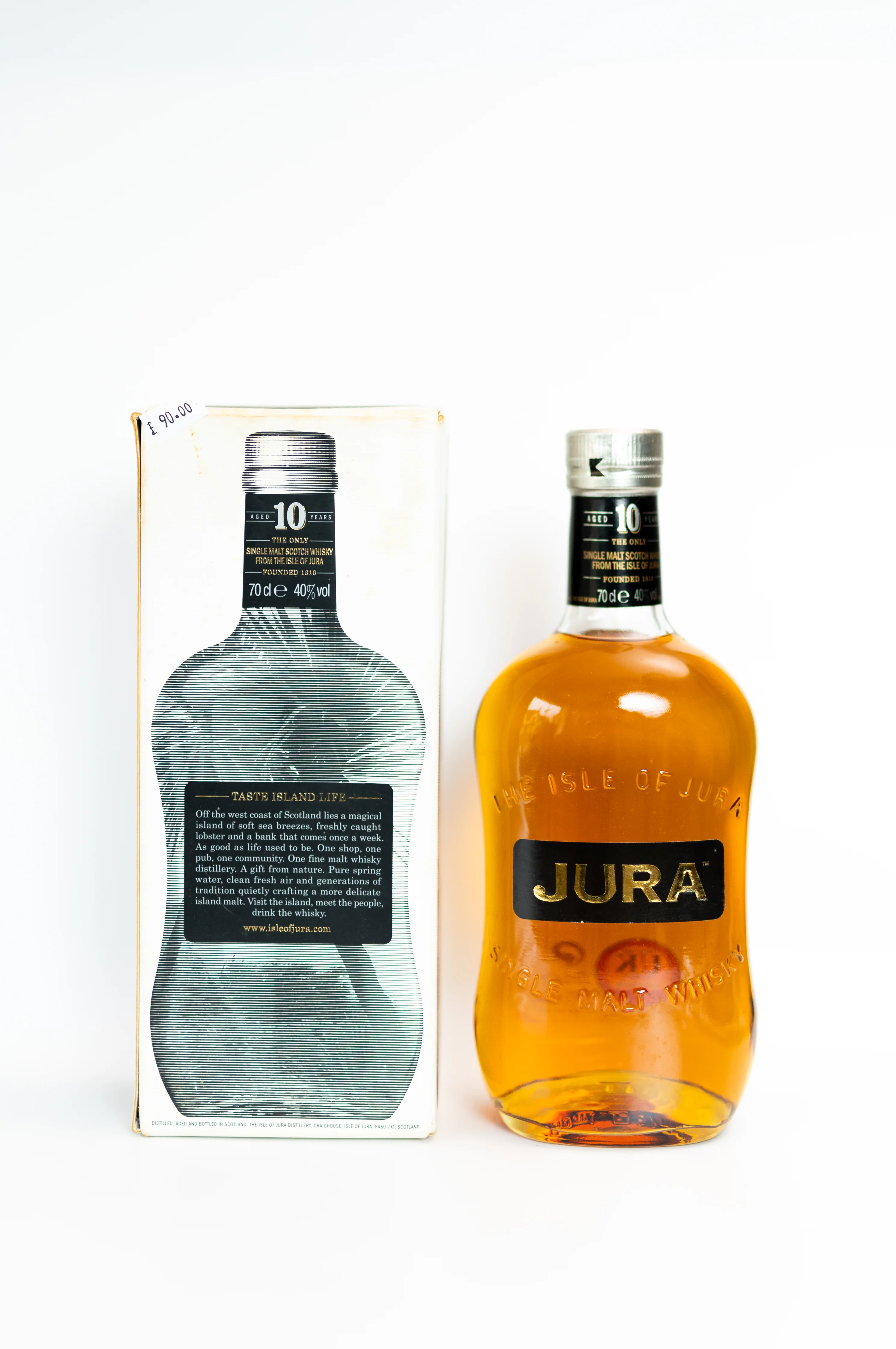Jura 10 Year Old Single Malt Scotch Whisky, 70cl, 40% ABV (1980s)