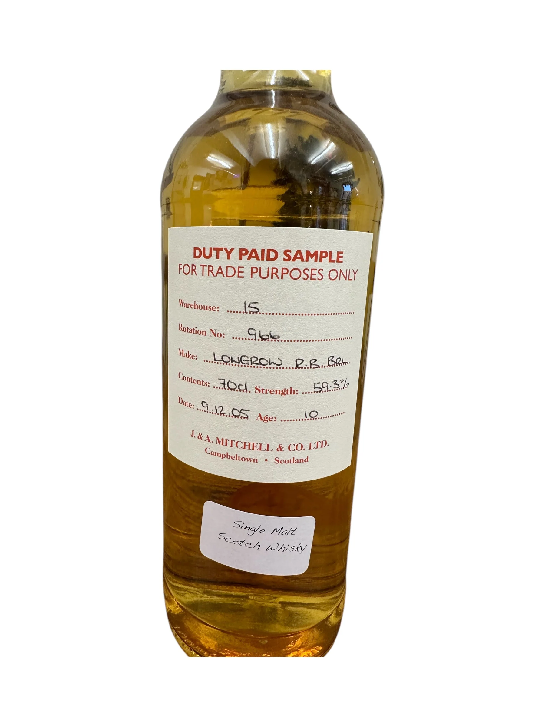 Longrow 10 Year Old Refill Bourbon Barrel (2005) - Image 2