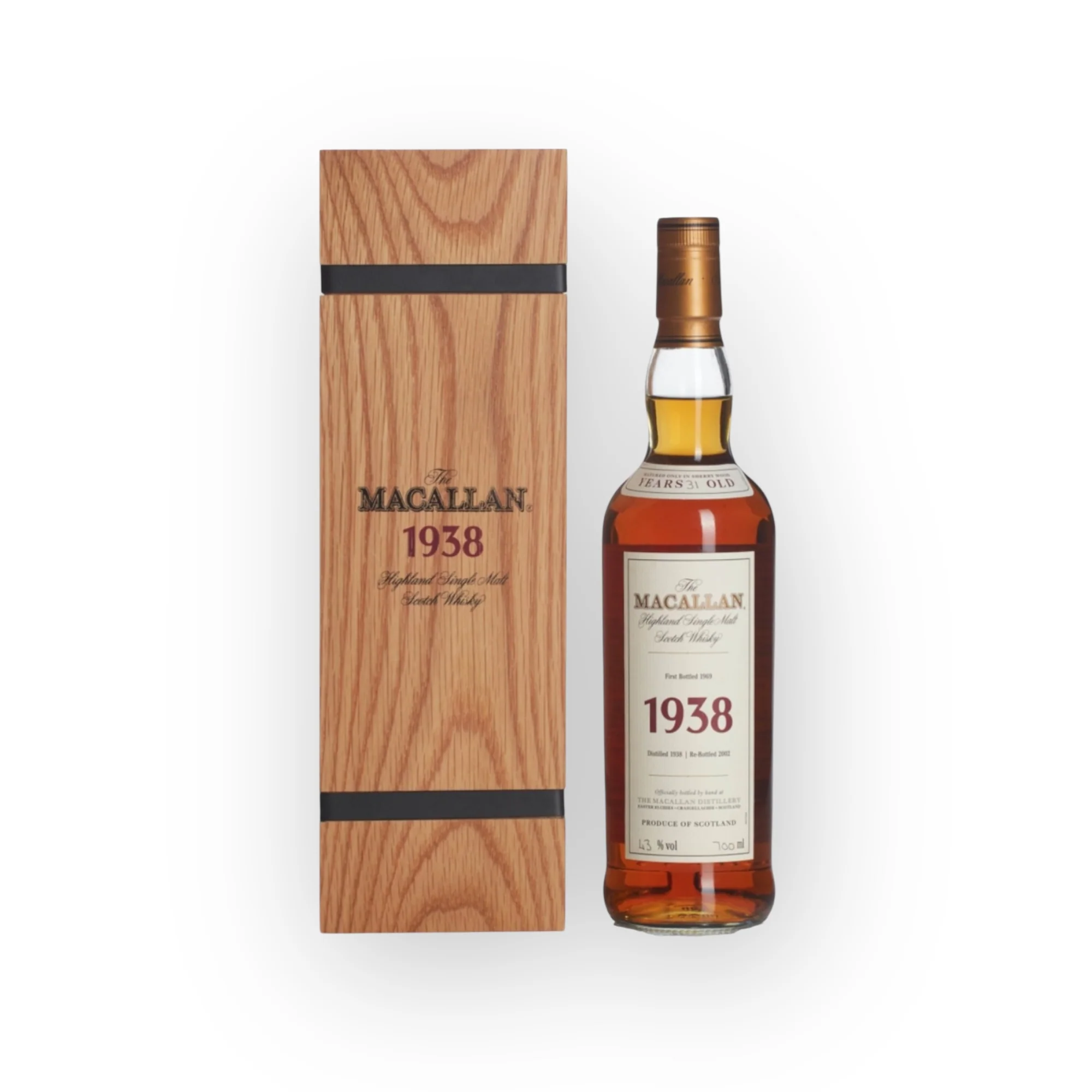 Macallan 31 Year Old 1938 Fine & Rare