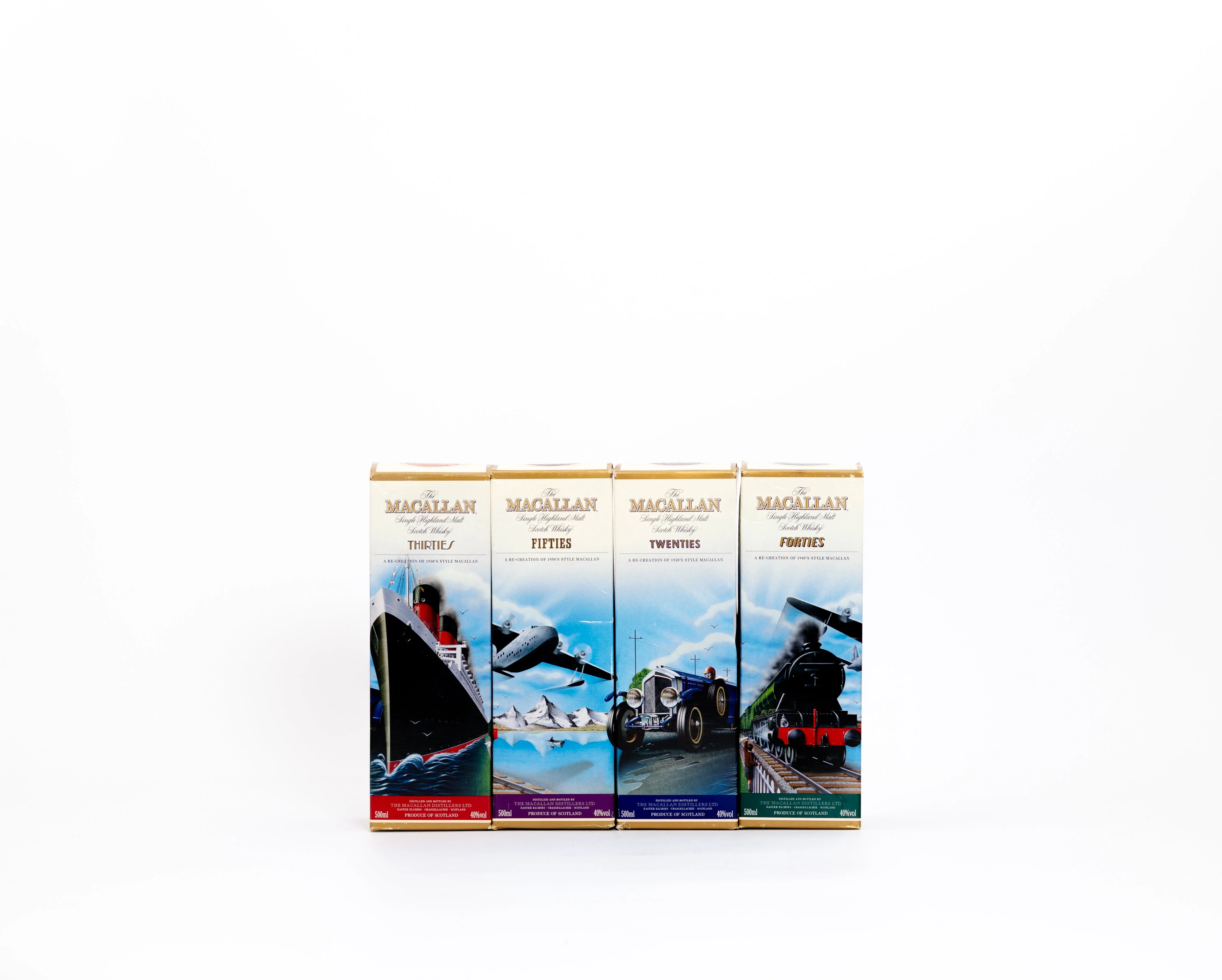 The Macallan Decades Collection – 4 x 50cl Bottles (Twenties, Thirties, Forties, Fifties) - Image 2
