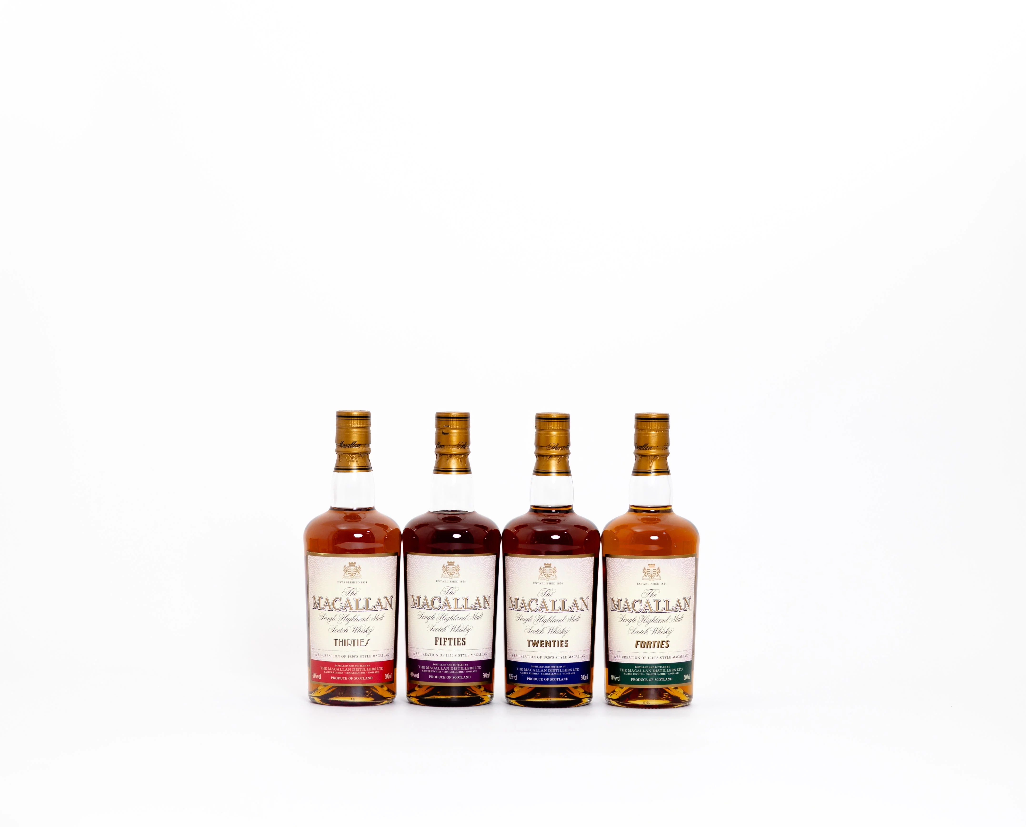 The Macallan Decades Collection – 4 x 50cl Bottles (Twenties, Thirties, Forties, Fifties) - Image 3