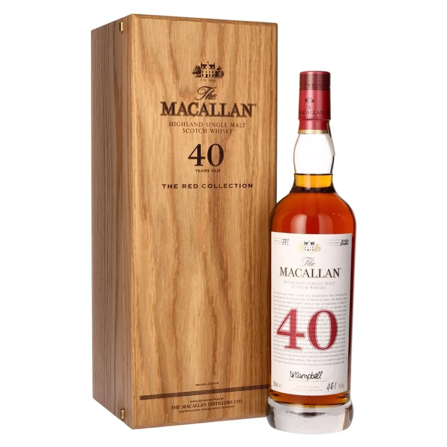 Macallan Red Collection 40 Year Old Whisky