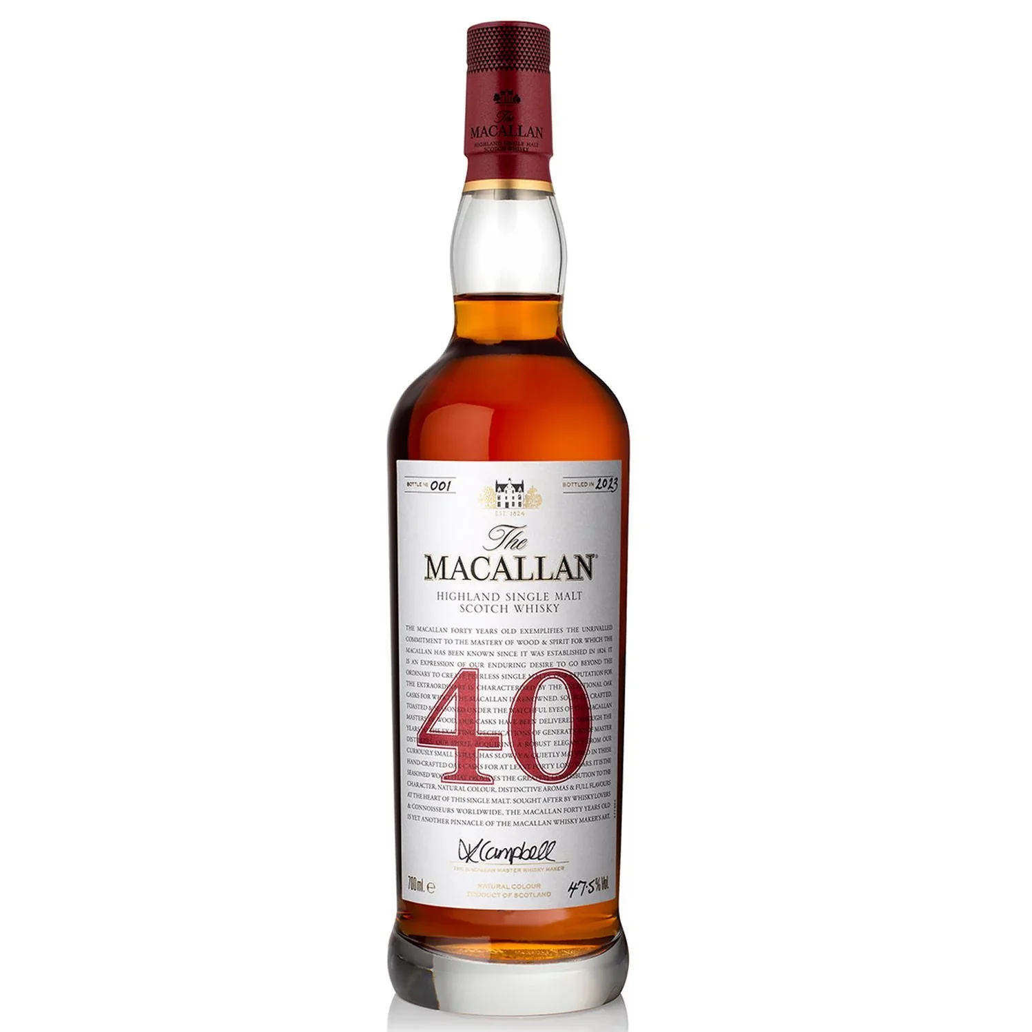 Macallan Red Collection 40 Year Old Whisky - Image 3