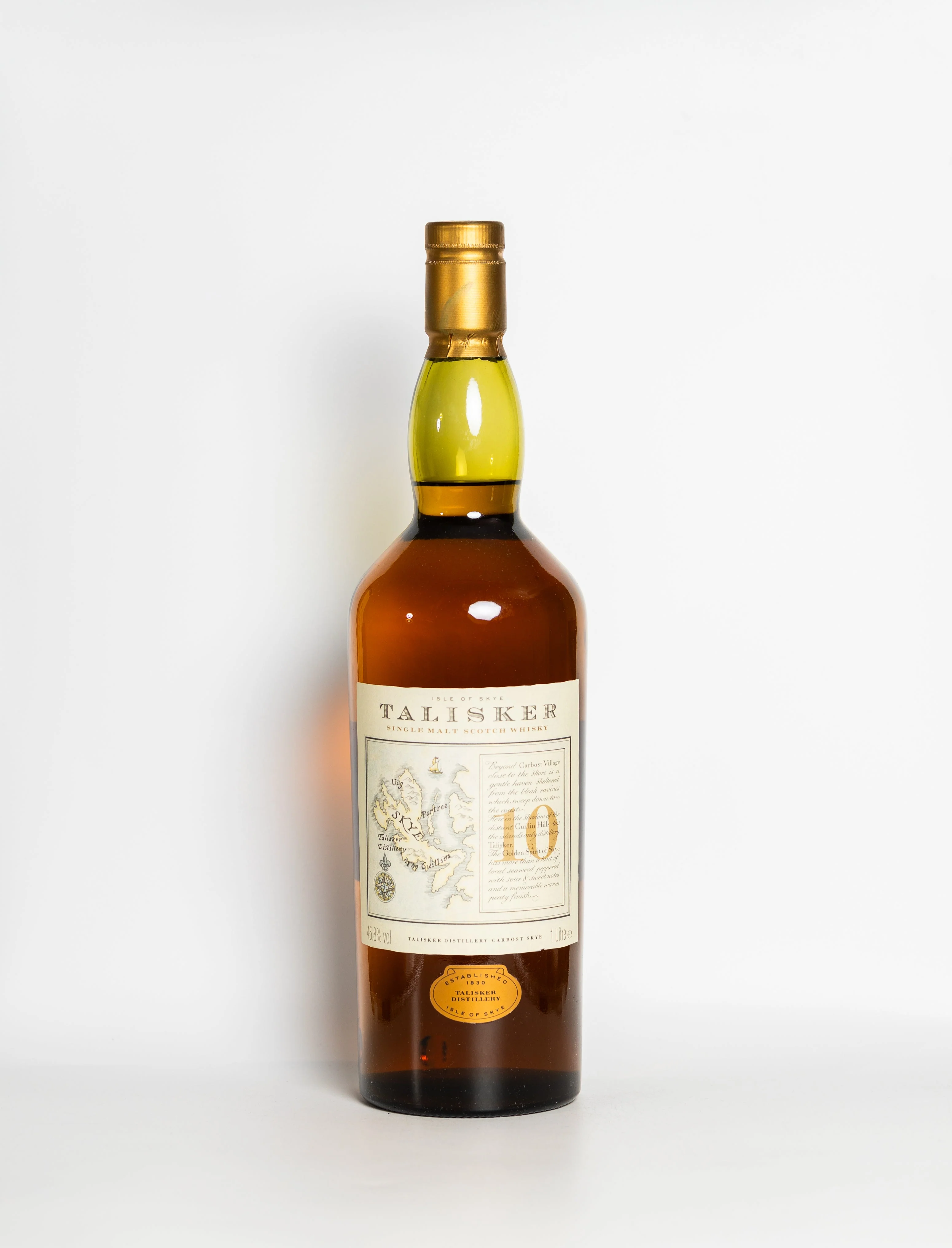 Talisker 10 Year Old - Map Label Bottled 1990s (1 Litre) - Image 2