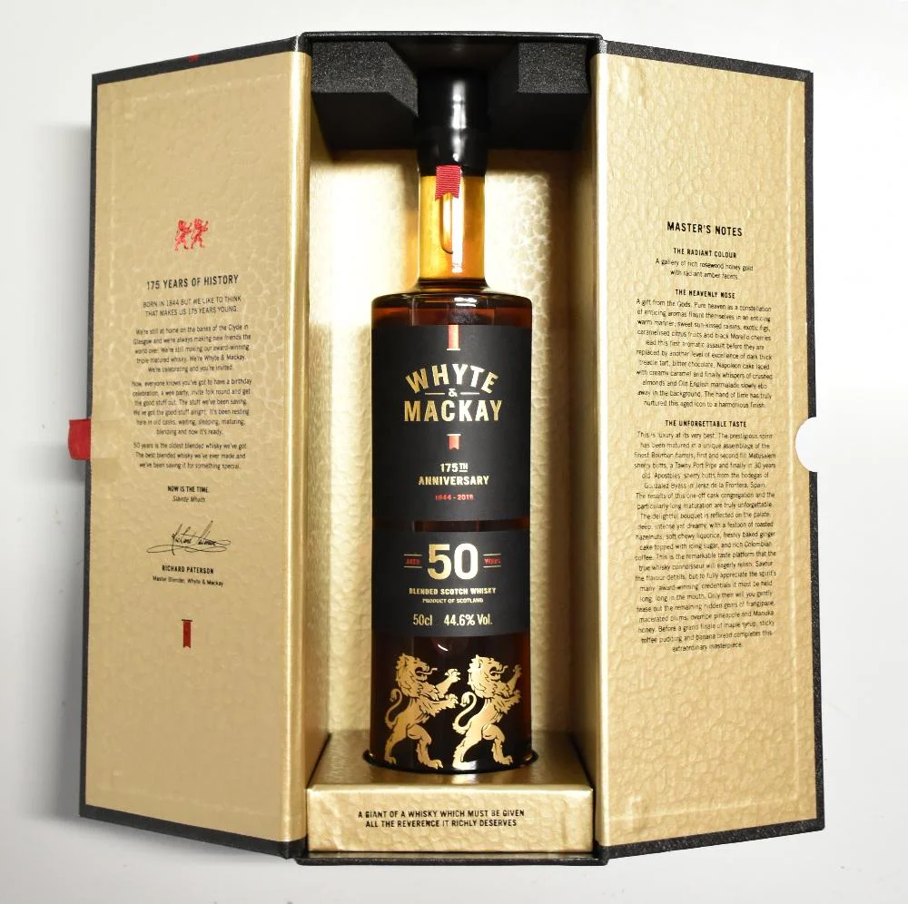 Whyte & Mackay 50 Year Old 175th Anniversary Bottling Blended Scotch Whisky - Image 2